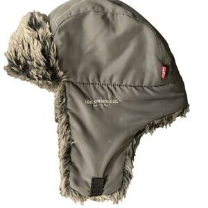Levi men’s s/m nylon line trapper hat Faux Fur lining